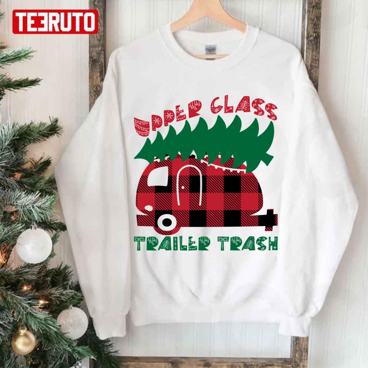 Upper Class Trailer Trash Funny Rv Christmas Trailer Holiday Rv Camping