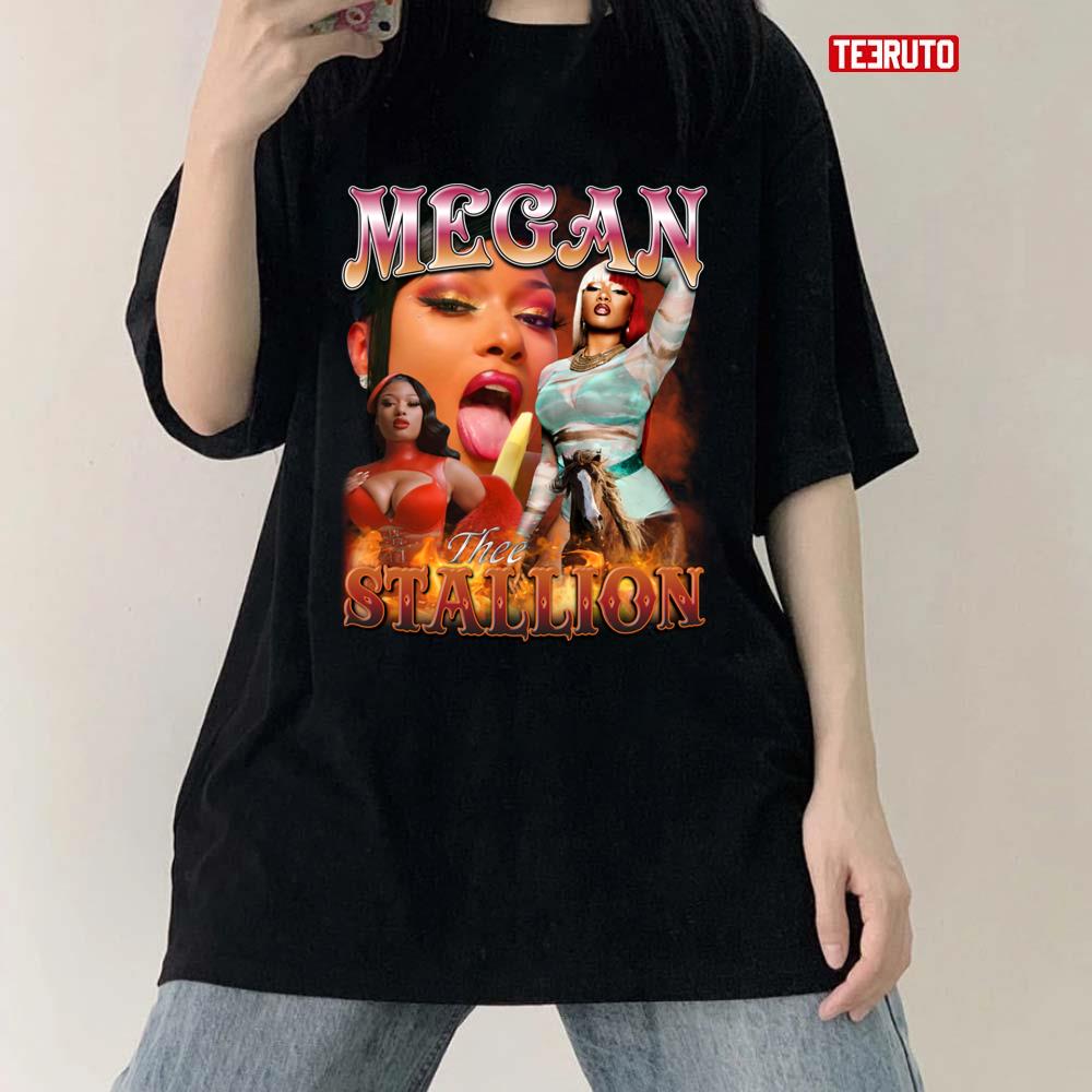 Vintage Bootleg Mégan Thée Stállion Singer Graphic Design Unisex T ...