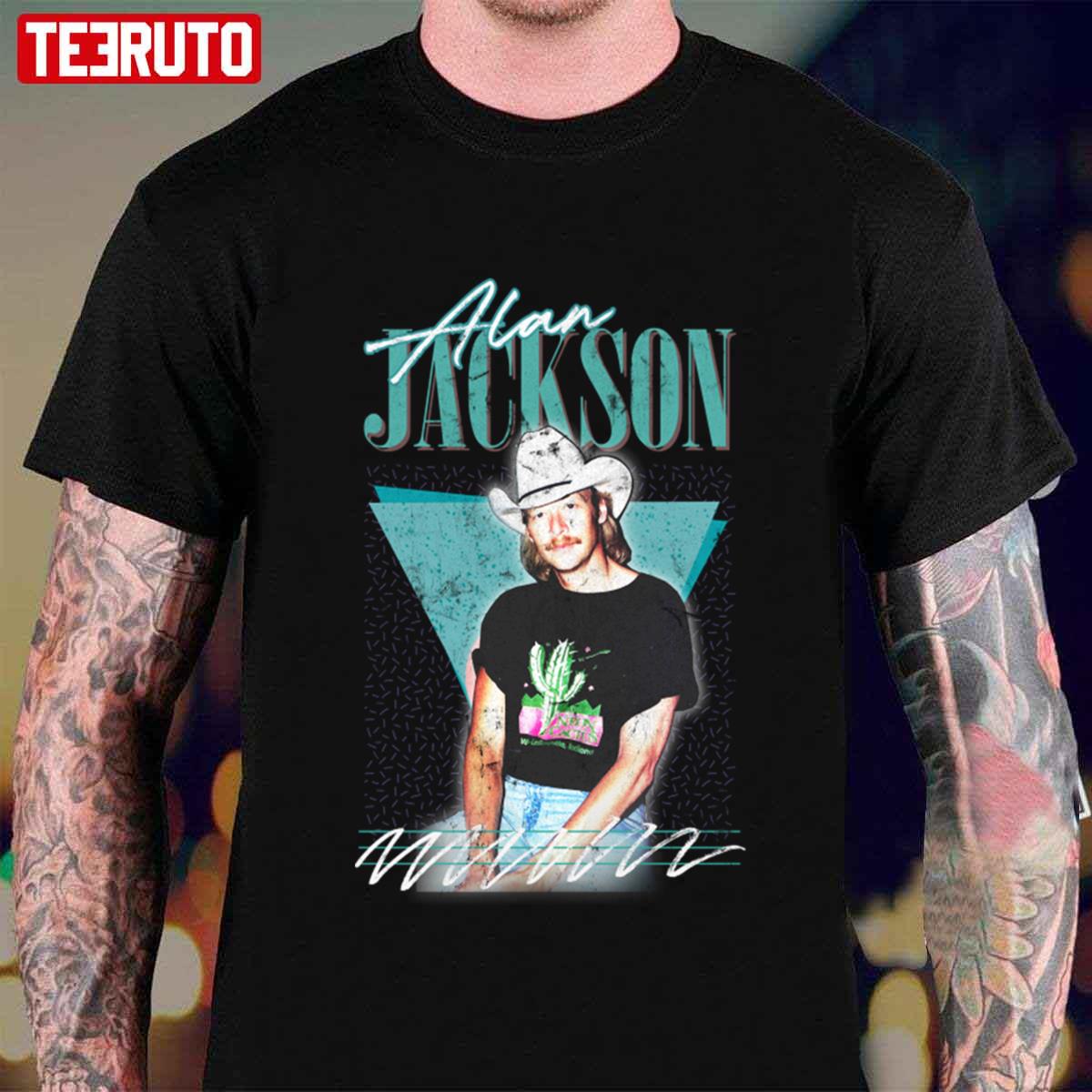 Vintage Faded Style Fan Design Alan Jackson Unisex T-Shirt