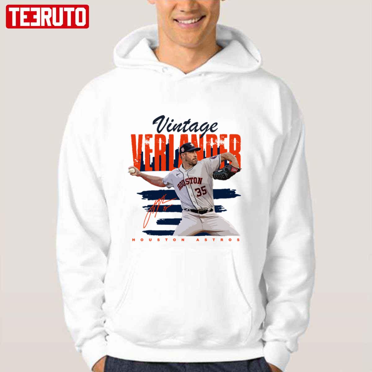 Vintage Picher Justin Verlander No 35 Graphic Unisex Hoodie