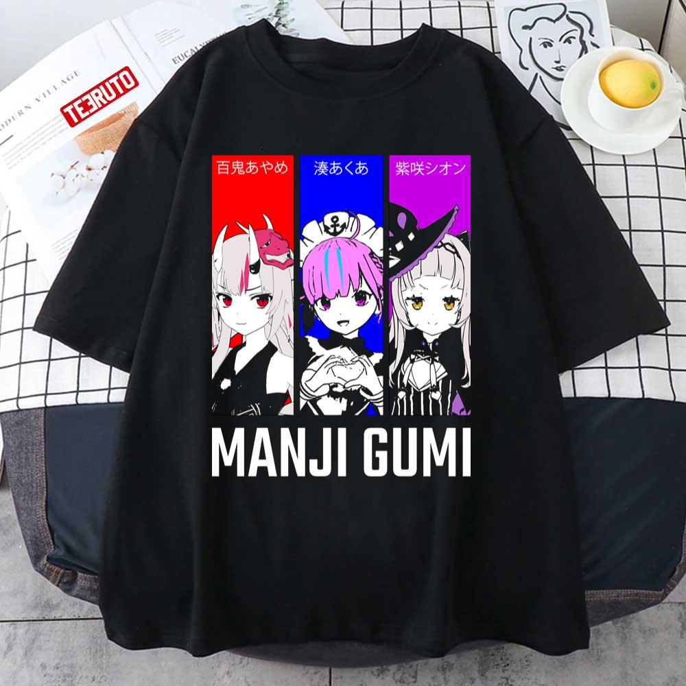 Virtual Youtuber Hololive Manji Gumi Minato Aqua Unisex T-Shirt