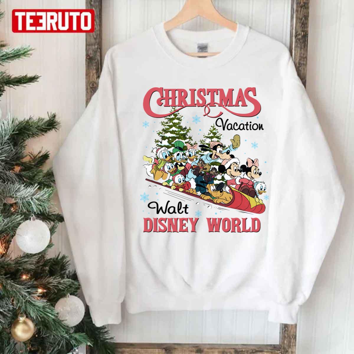 Walt Disney World Friends Sleigh On Christmas Vacation Unisex Sweatshirt