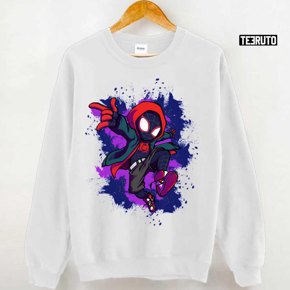 Watercolor Chibi Miles Morales Spiderverse Unisex Sweatshirt