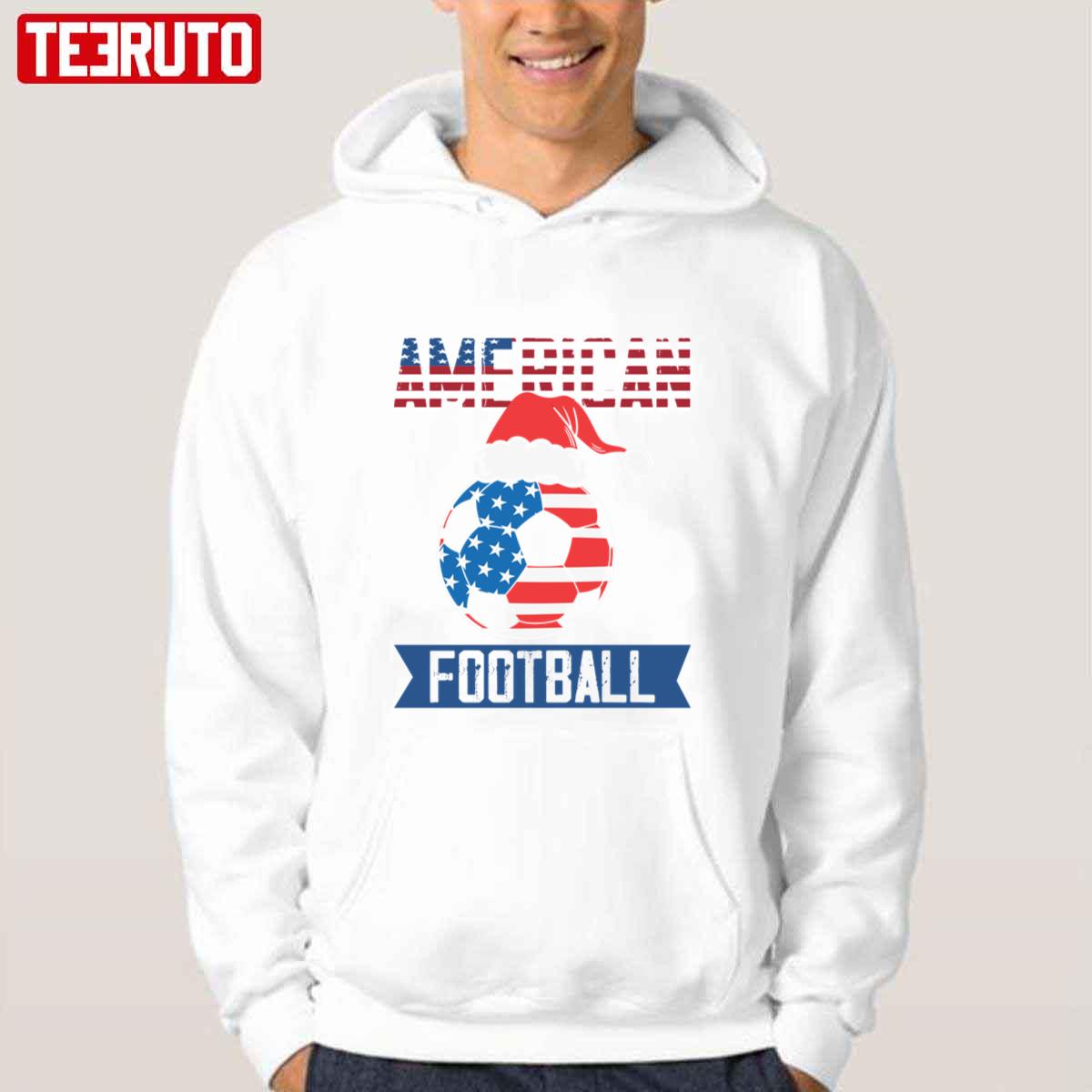 Wc Usa Flag Player Football American Team Is My Favorite Season Christmas Unisex Hoodie