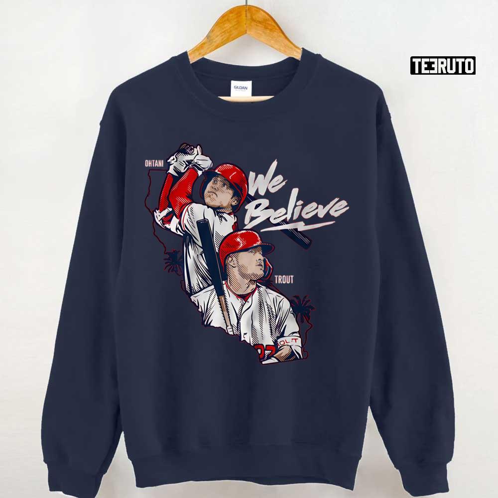 We Believe Los Angeles Mike Trout Baseball Unisex Sweatshirt