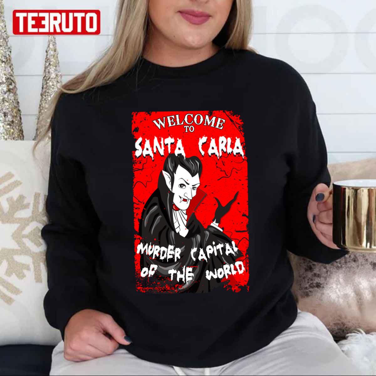 Welcme To Santa Carla Cartoon Design Unisex Sweatshirt