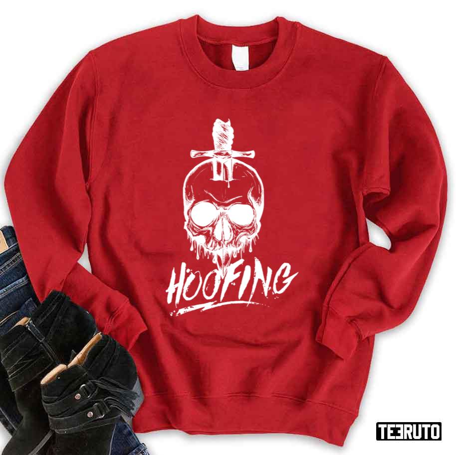 White Design Hoofing Skull Trending Unisex Sweatshirt