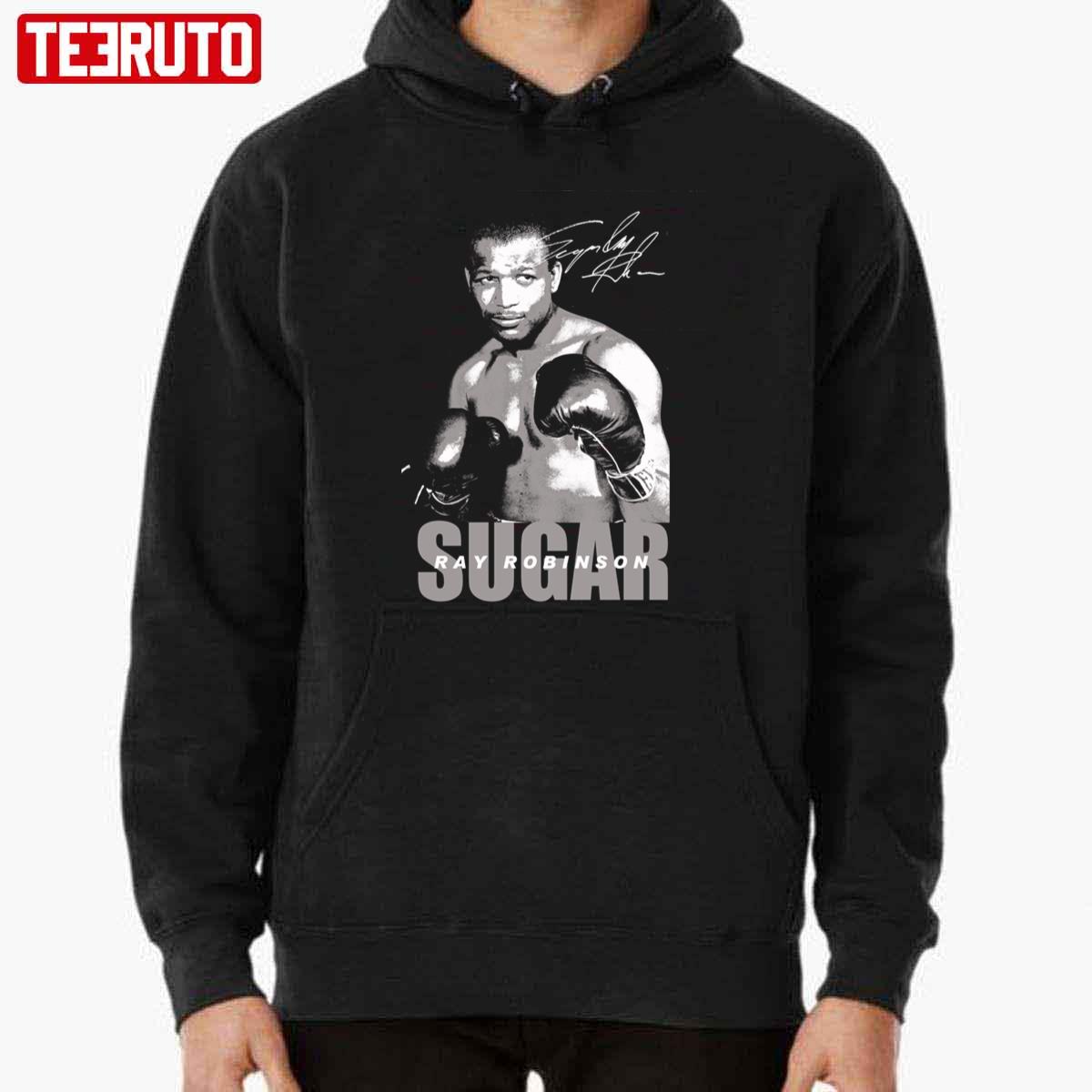 White Signature Boxing Sugar Ray Robinson Unisex Hoodie