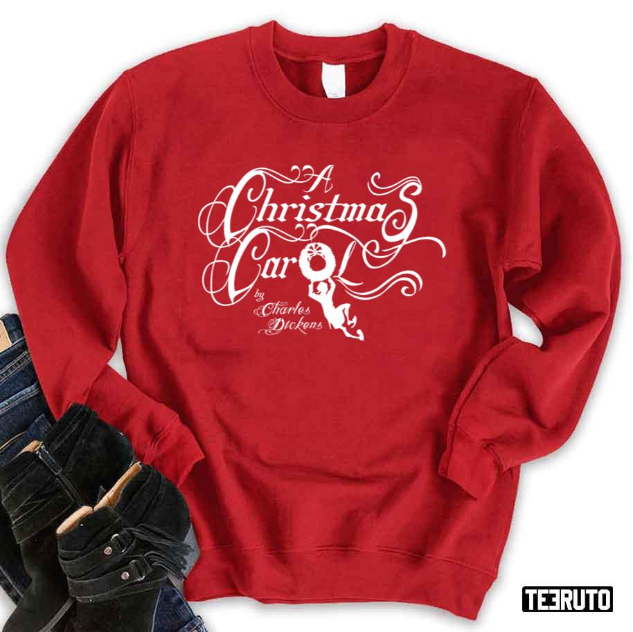 White Typographic Art A Christmas Carol Unisex Sweatshirt
