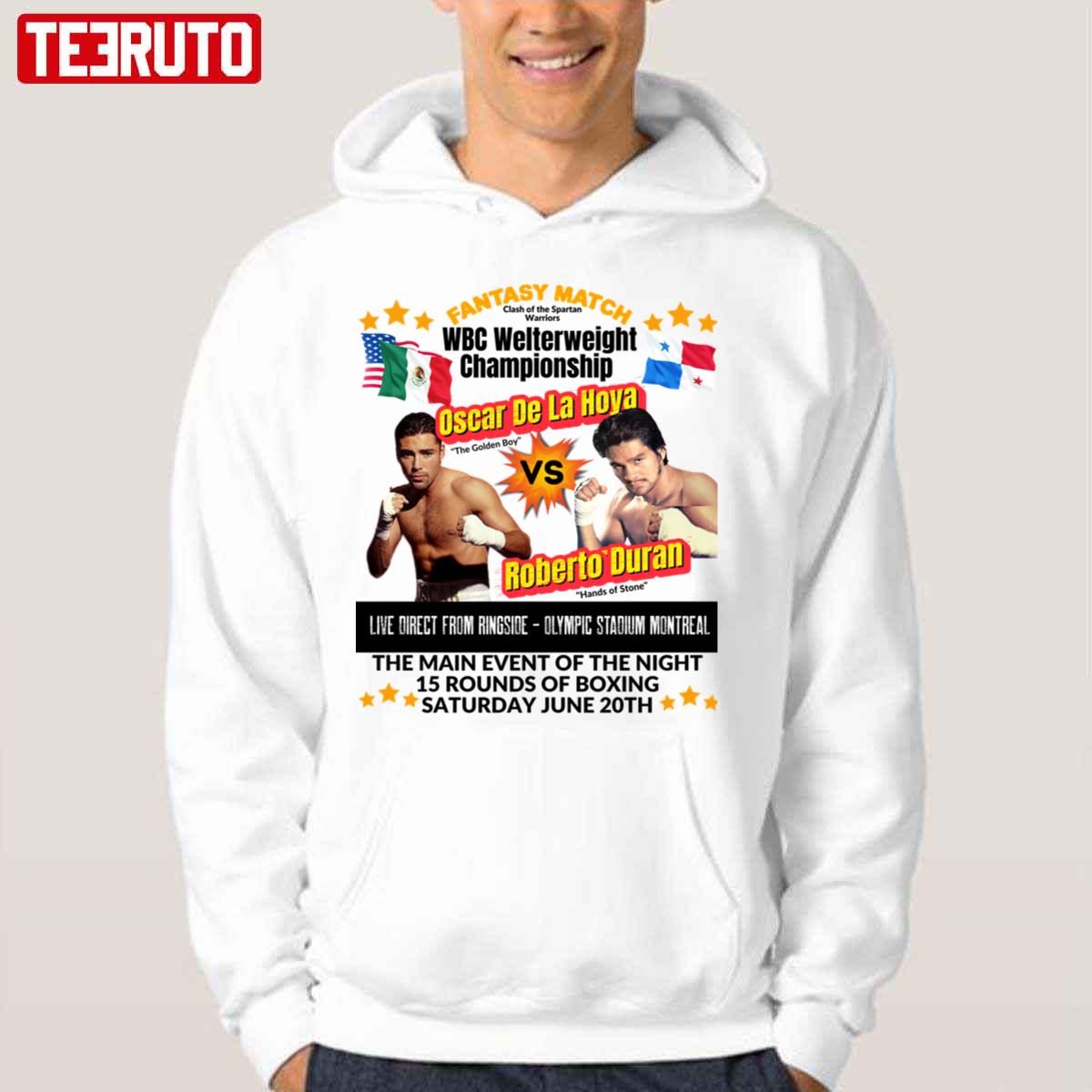 Who Wins Oscar De La Hoya Hope Roberto Duran Unisex Hoodie