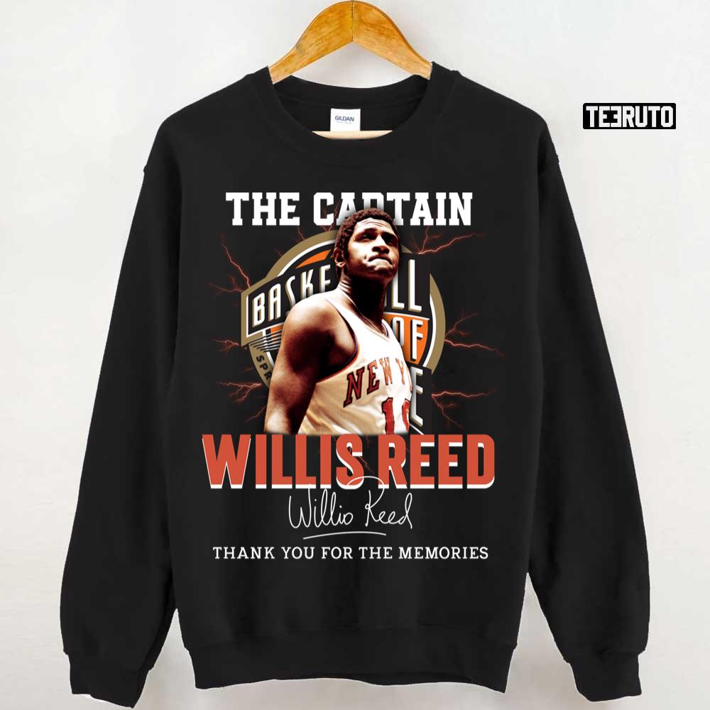 Vintage Willis Reed The Captain Basketball Legend Signature Retro 80s 90s  Bootleg Rap Style Unisex T-Shirt - Teeruto