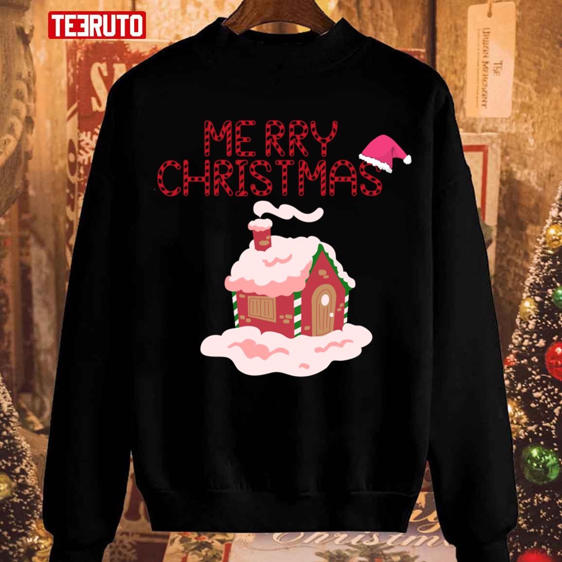 Winter Pink Caban Merry Christmas From Santas Cabin Unisex Sweatshirt