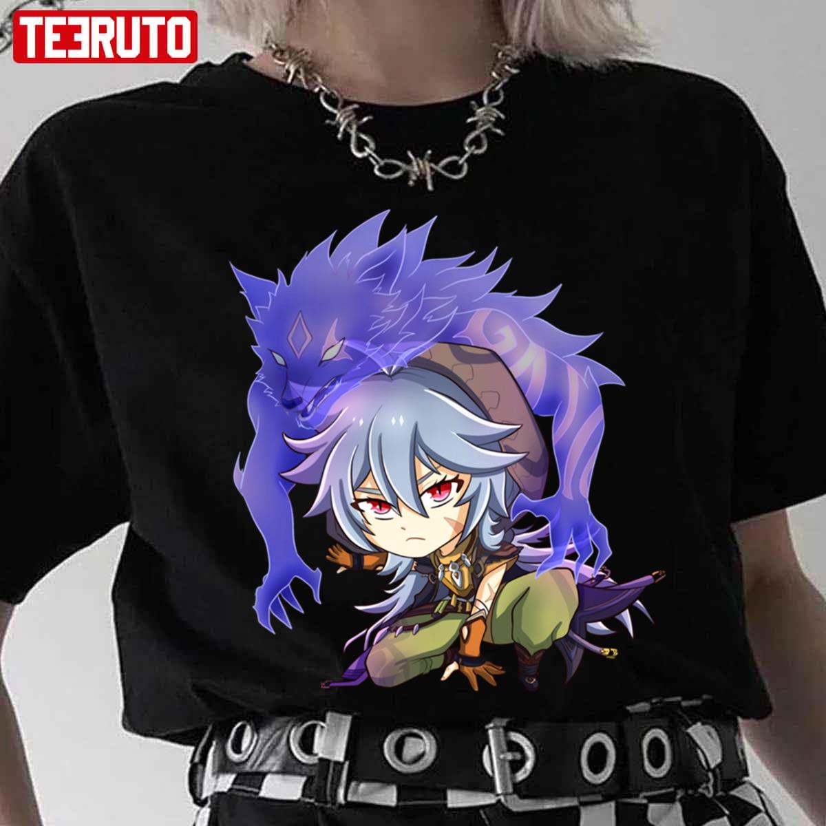 Wolvendom Ghost Razor Genshin Impact Unisex T-Shirt - Teeruto