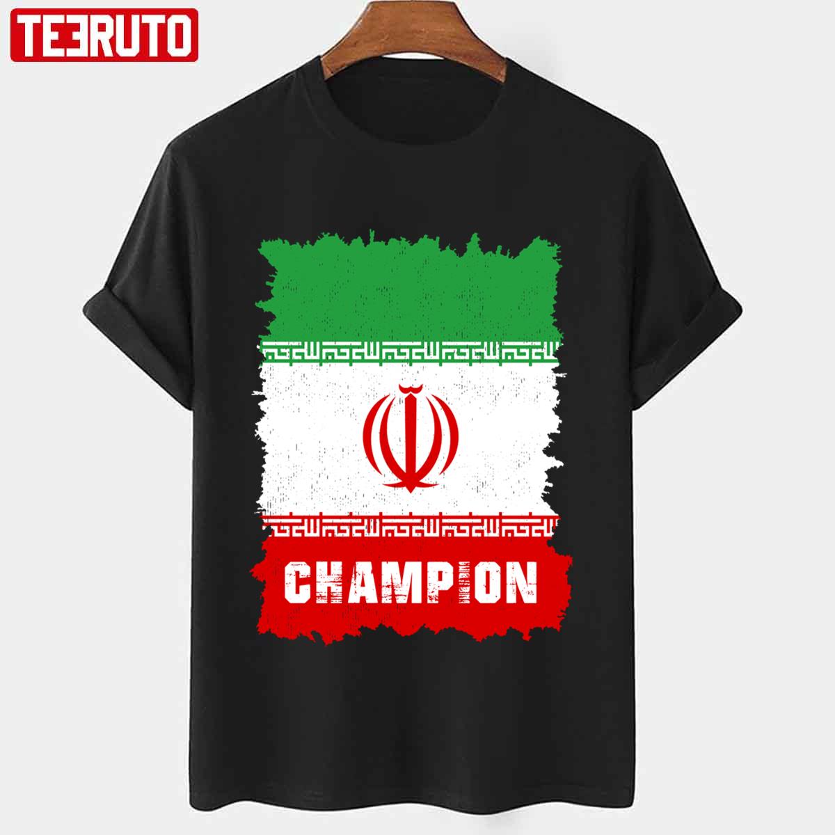 World Cup 2022 Iran Flag Football Team Champion Retro Unisex T-Shirt