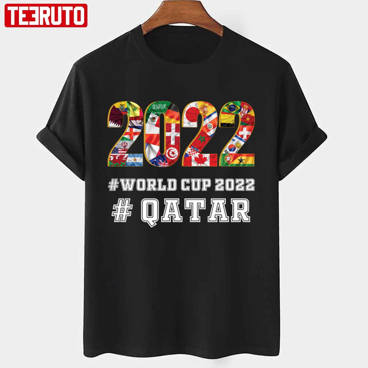 World Cup 2022 Qatar Flags And Countries World Cup 2022 Unisex T-shirt ...