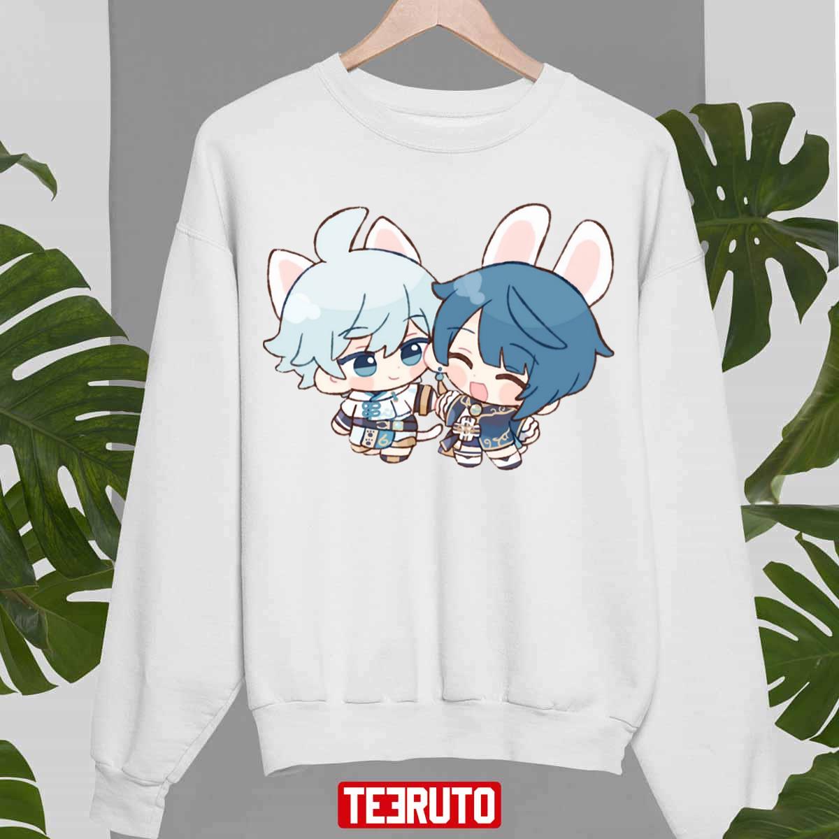 Xingyun Wearing Bunny Ears Genshin Impact Unisex Sweatshirt