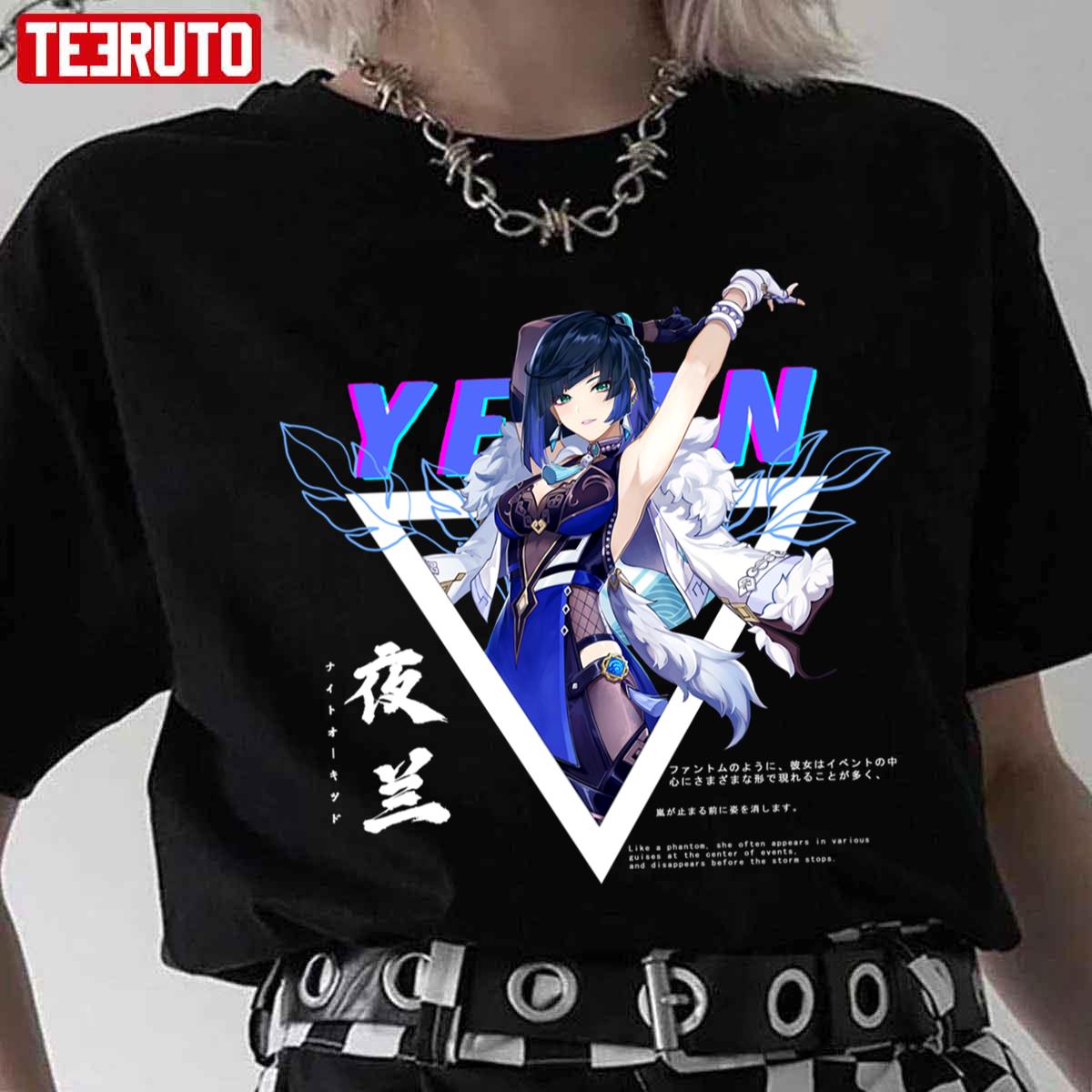 Yelan Genshin Impact Geometric Design Unisex T-Shirt