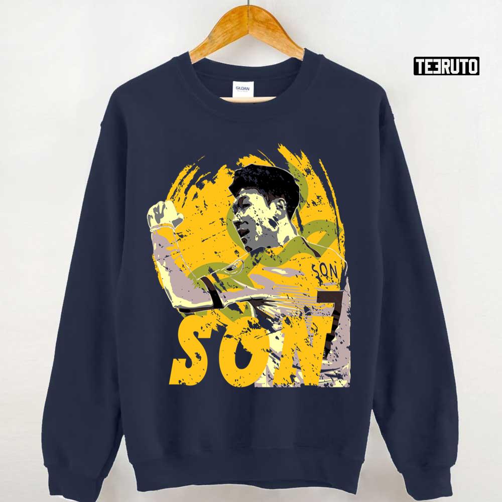 Yellow Design Heung Min Son Number 7 Tottenham Hotspur Unisex Sweatshirt