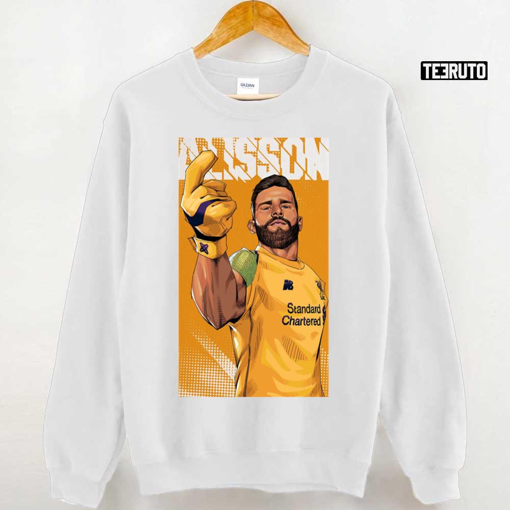 Yellow Fanart Alisson Becker Soccer Unisex Sweatshirt