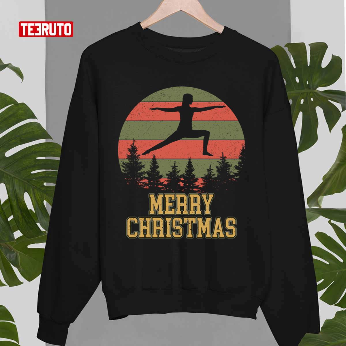 Yoga Instructor Merry Christmas Xmas Tree Unisex Sweatshirt