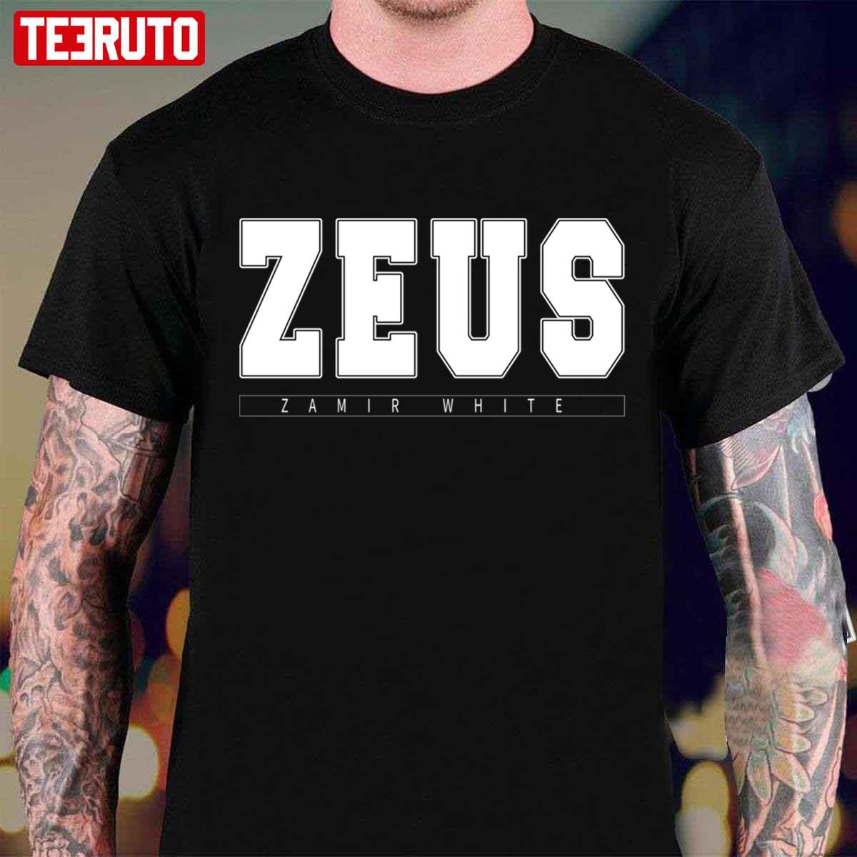 Zamir White Zeus Unisex T-Shirt