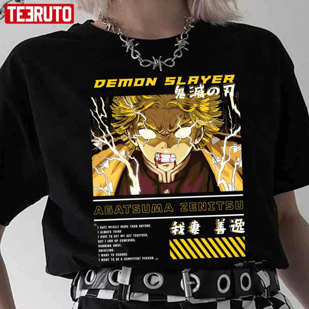Zenitsu Agatsuma Kimetsu On Yaiba Demon Slayer Unisex T-Shirt