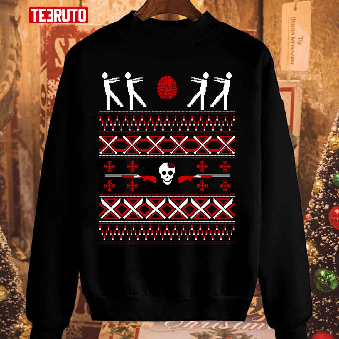 Zombie Christmas Ugly Pattern Unisex Sweatshirt