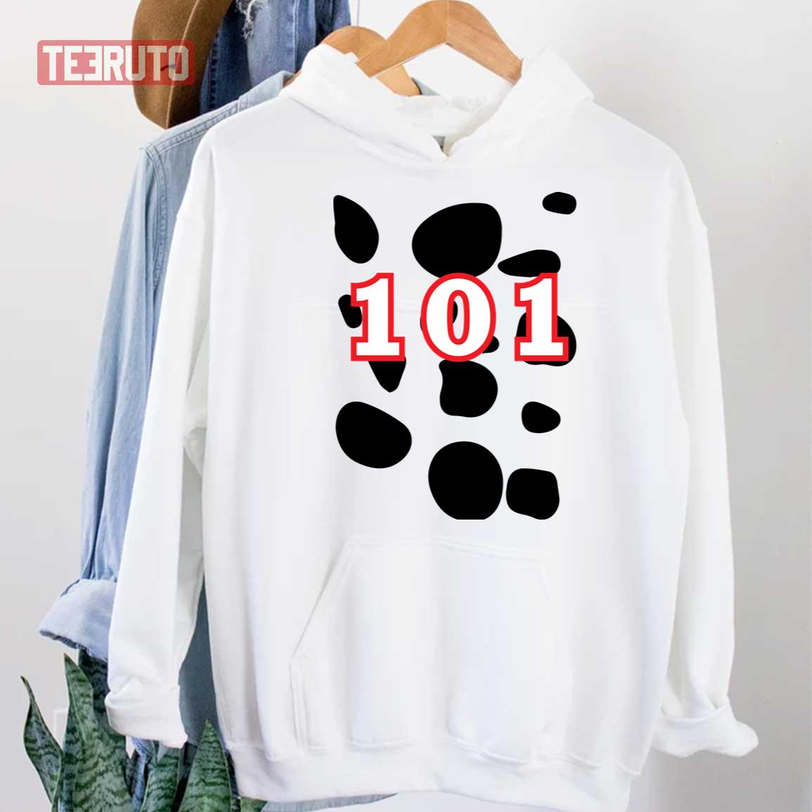 101 Dalmatians Black Dót Pattern Unisex Hoodie