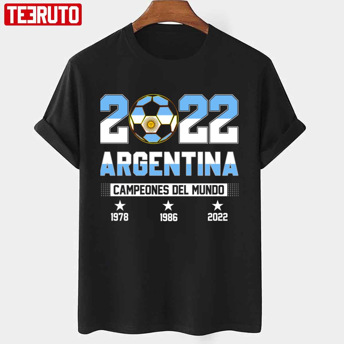 2022 Argentina Campeones Del Mundo 2022 World Cup Football Unisex T-Shirt