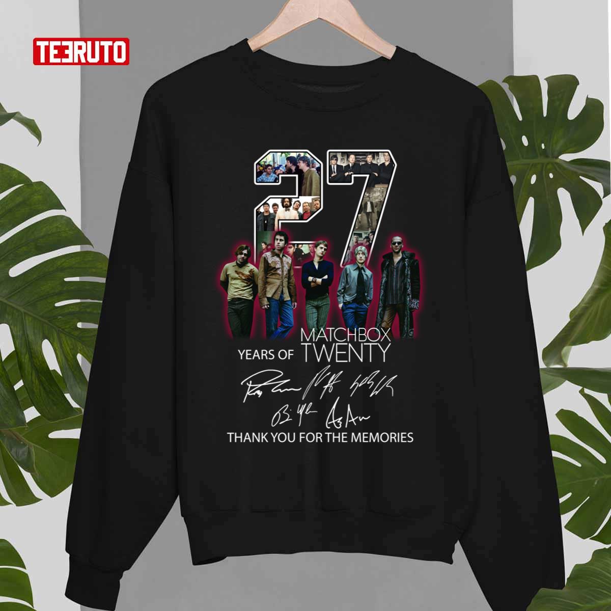 25 Years Of Matchbox Twenty Thank You For The Memories With Signatures Unisex Sweatshirt