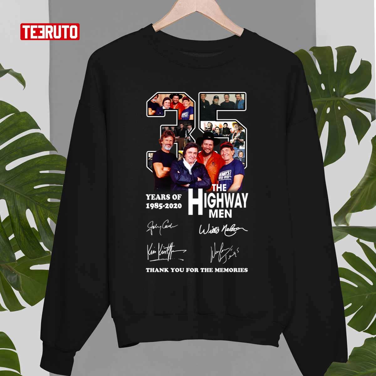 35 Years Anniversary The Highwaymen Band With Signature Unisex Sweatshirt