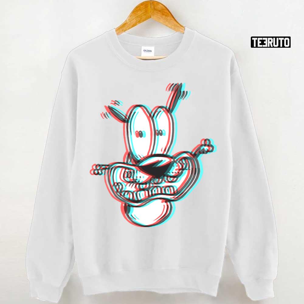 3d Courage The Cowardly Dog Premium Scoop Unisex Sweatshirt