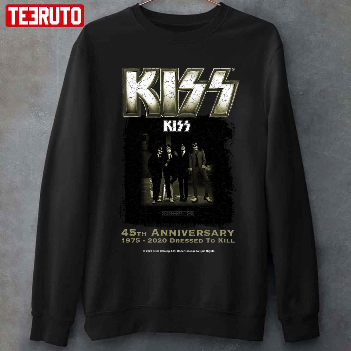 45th Anniversary Kiss Band Fan Art Dressed To Kill 1975-2020 Unisex Sweatshirt