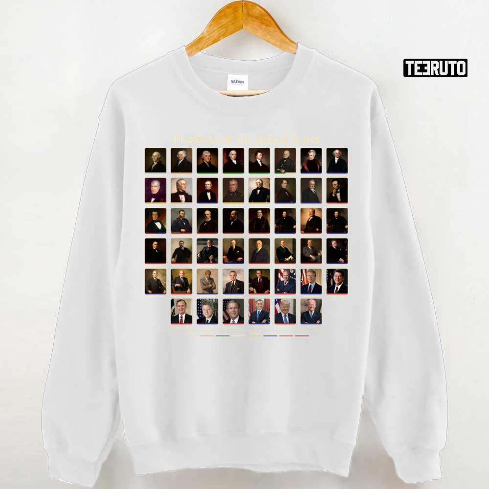 46 Presidents Of The United States List Including Joe Biden Unisex Sweatshirt