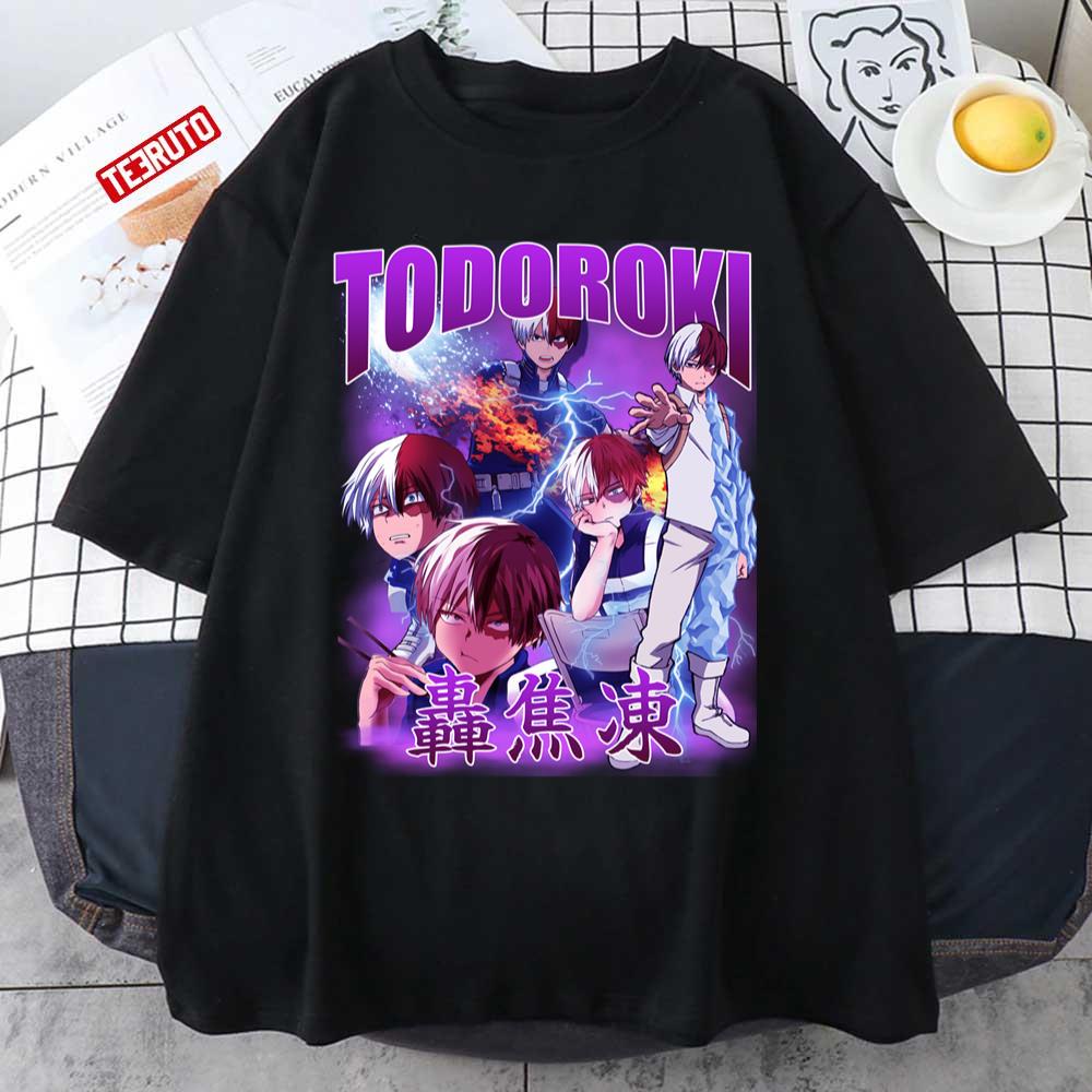 90s Vintage Bootleg Shoto Todoroki Boku My Hero Academia Bnha Anime Kacchan Unisex T-Shirt