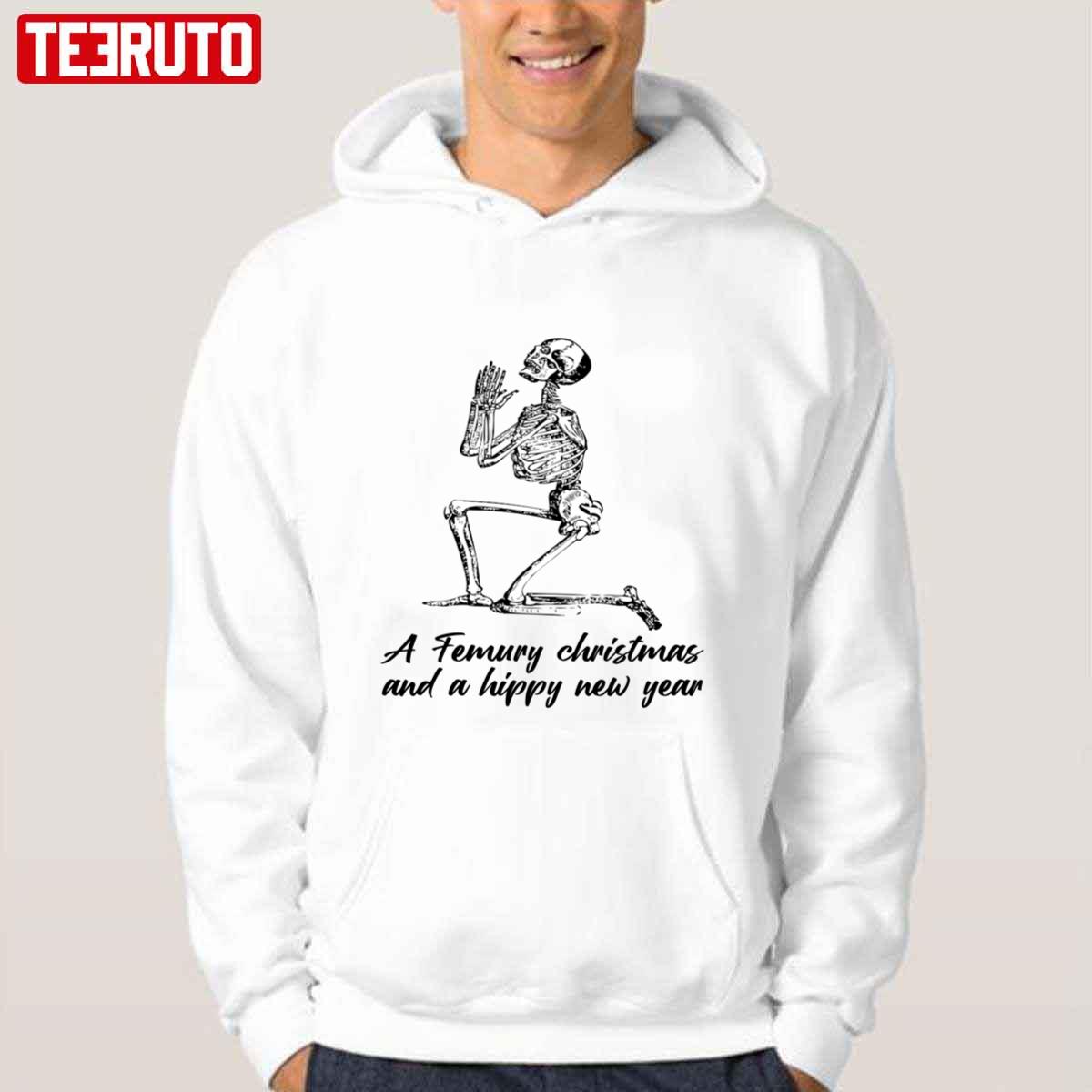 A Femury Christmas And Hippy New Year Funny Suicideboys Skeleton Unisex Hoodie