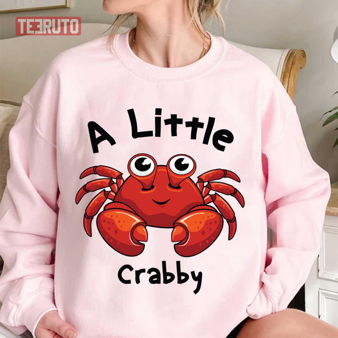 A Little Crabby Baby Cute Summer Baby Beach Bab Unisex Sweatshirt