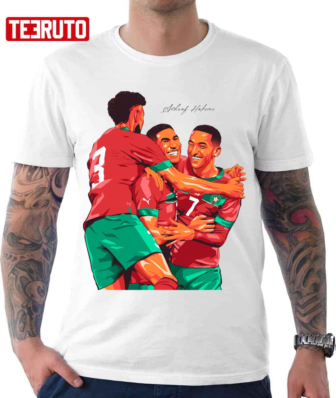 Achraf Hakimi High Design From Morocco Unisex T-Shirt - Teeruto