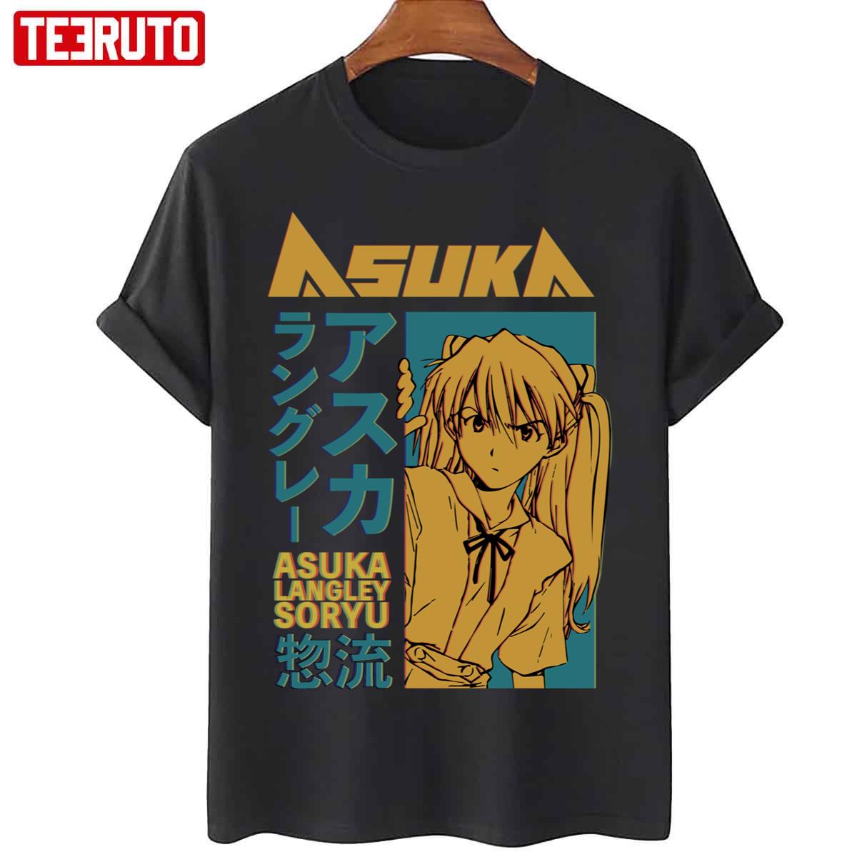 Aesthetic Edit Yellow Green Neon Genesis Evangelion Asuka Langley Unisex T-Shirt