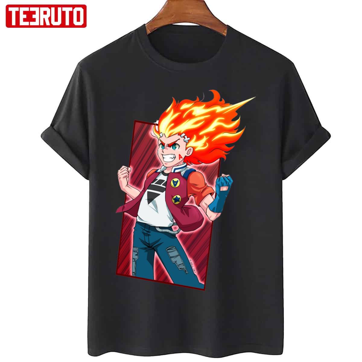 Aiga Akaba Beyblade Burst The Fire Hair Unisex T-Shirt