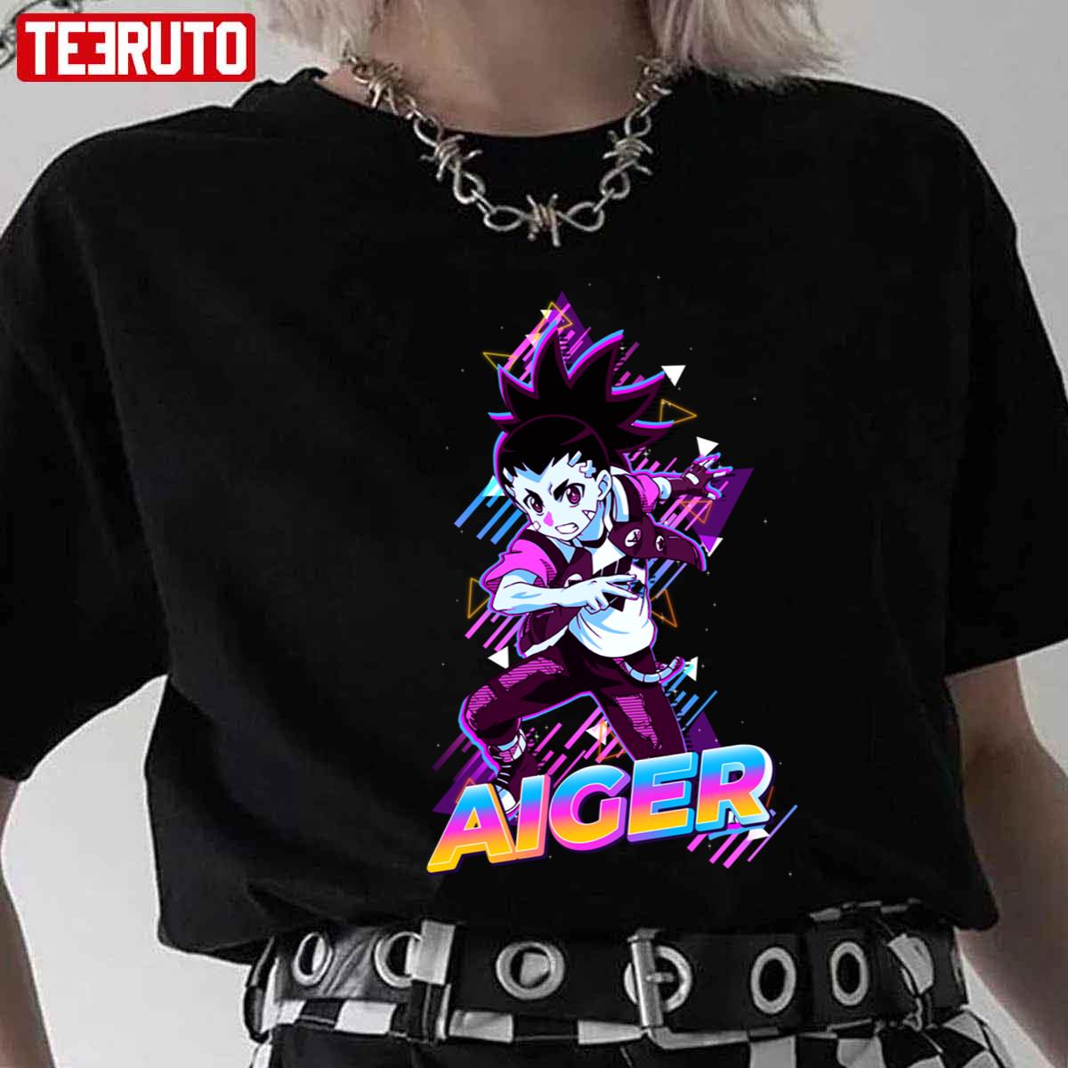 Aiger Akabane Neon Design Beyblade Burst Unisex T-Shirt