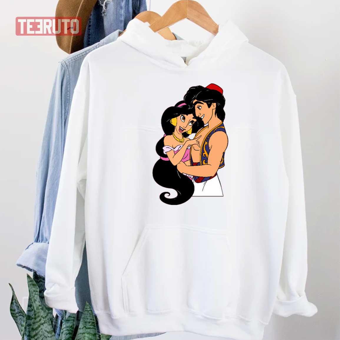 Aladdin & Jasmine Characters In Aladdin Disney Unisex Hoodie