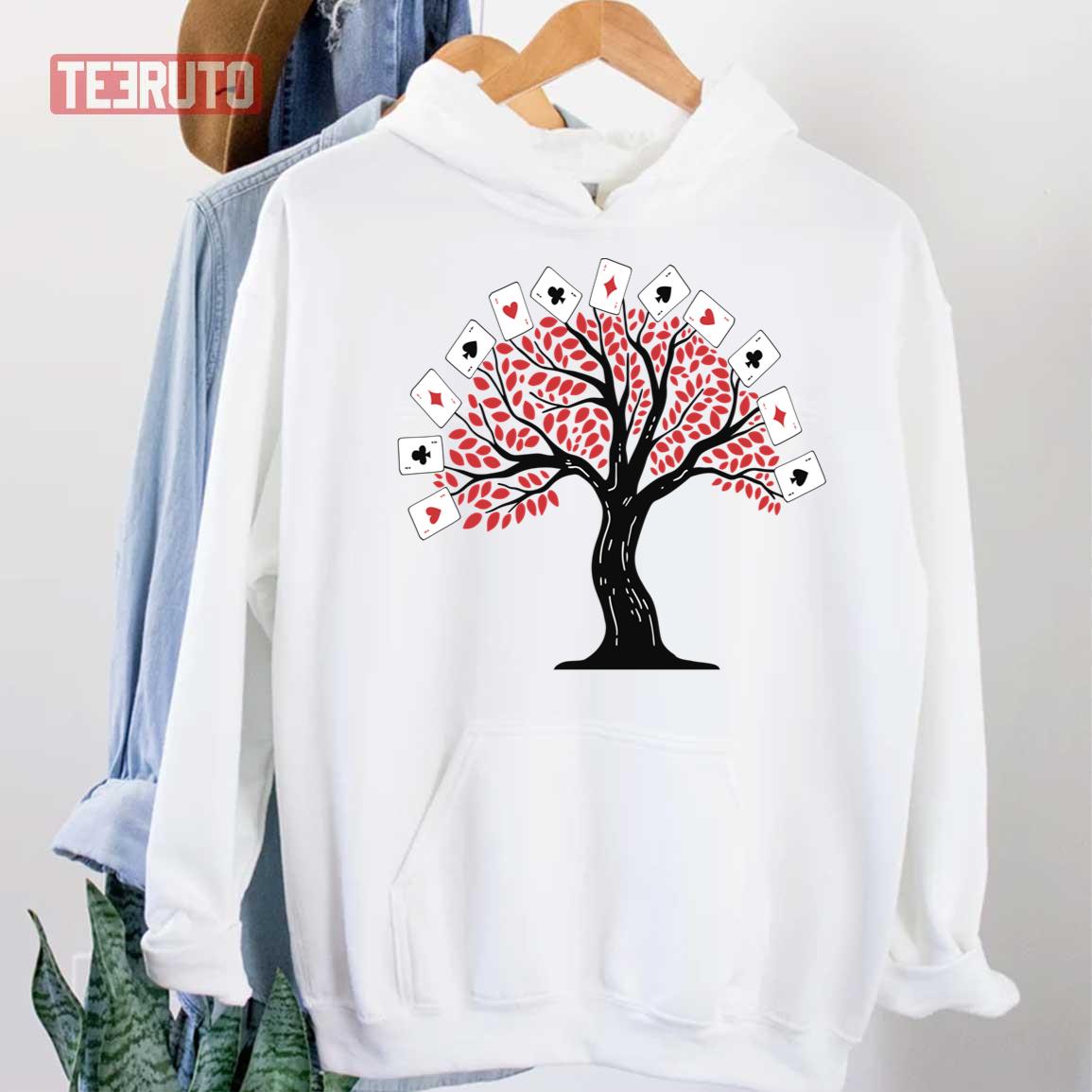 Alice In Borderland Tree Of Life And Playing Cards Unisex Hoodie