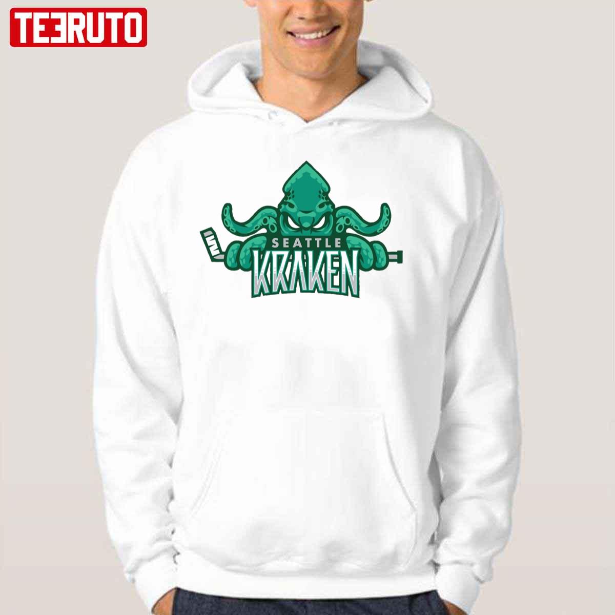 Alternate Kraken Logo Ice Hockey The Green Octopus Unisex Hoodie
