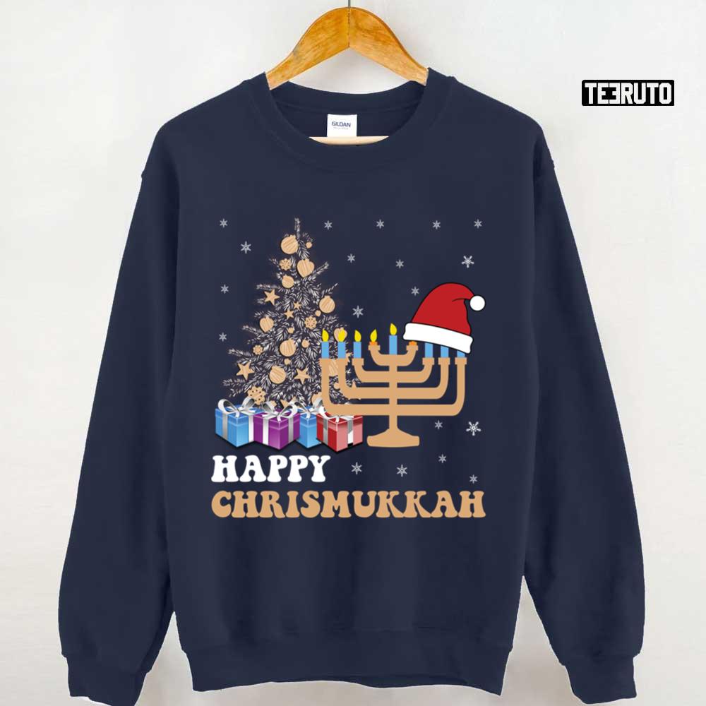 Amazing Happy Chrismukkah Funny Jewish Hanukkah Unisex Sweatshirt