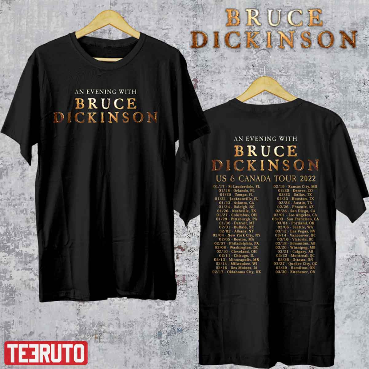 An Evening With Bruce Dickinson US & Canada Tour 2022 Unisex T-Shirt