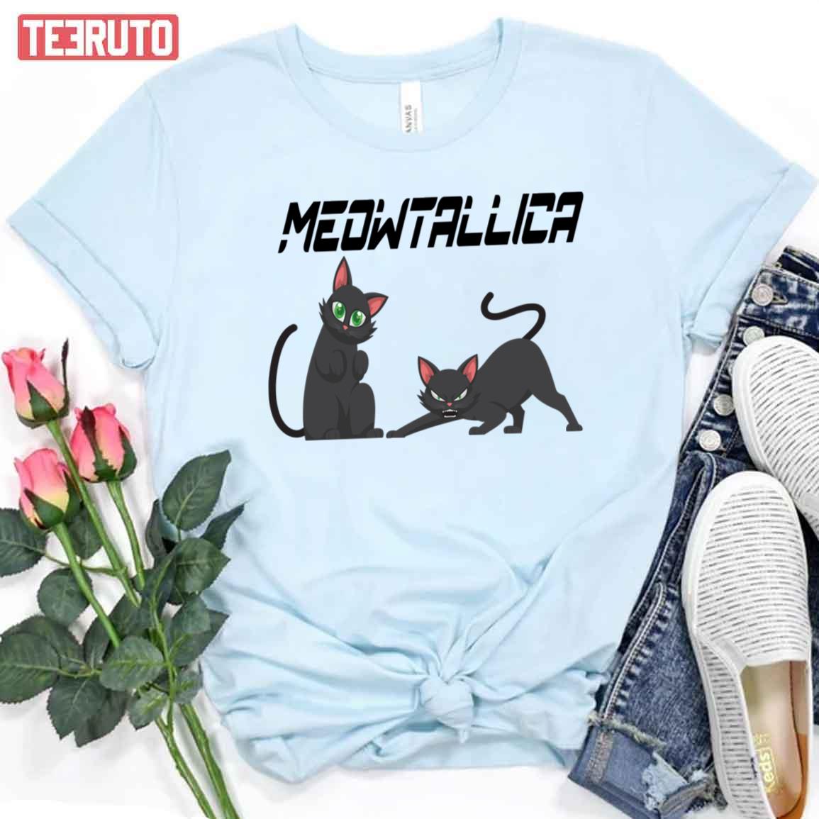 Anime Cats Meowtallica Metalica Unisex T-Shirt