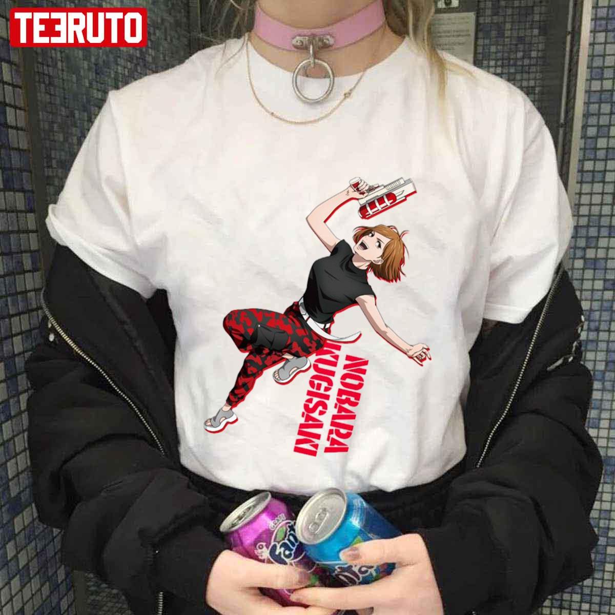 Anime Character Of Jujutsu Kaisen Kugisaki Nobara Streetwear Style Art Unisex T-Shirt