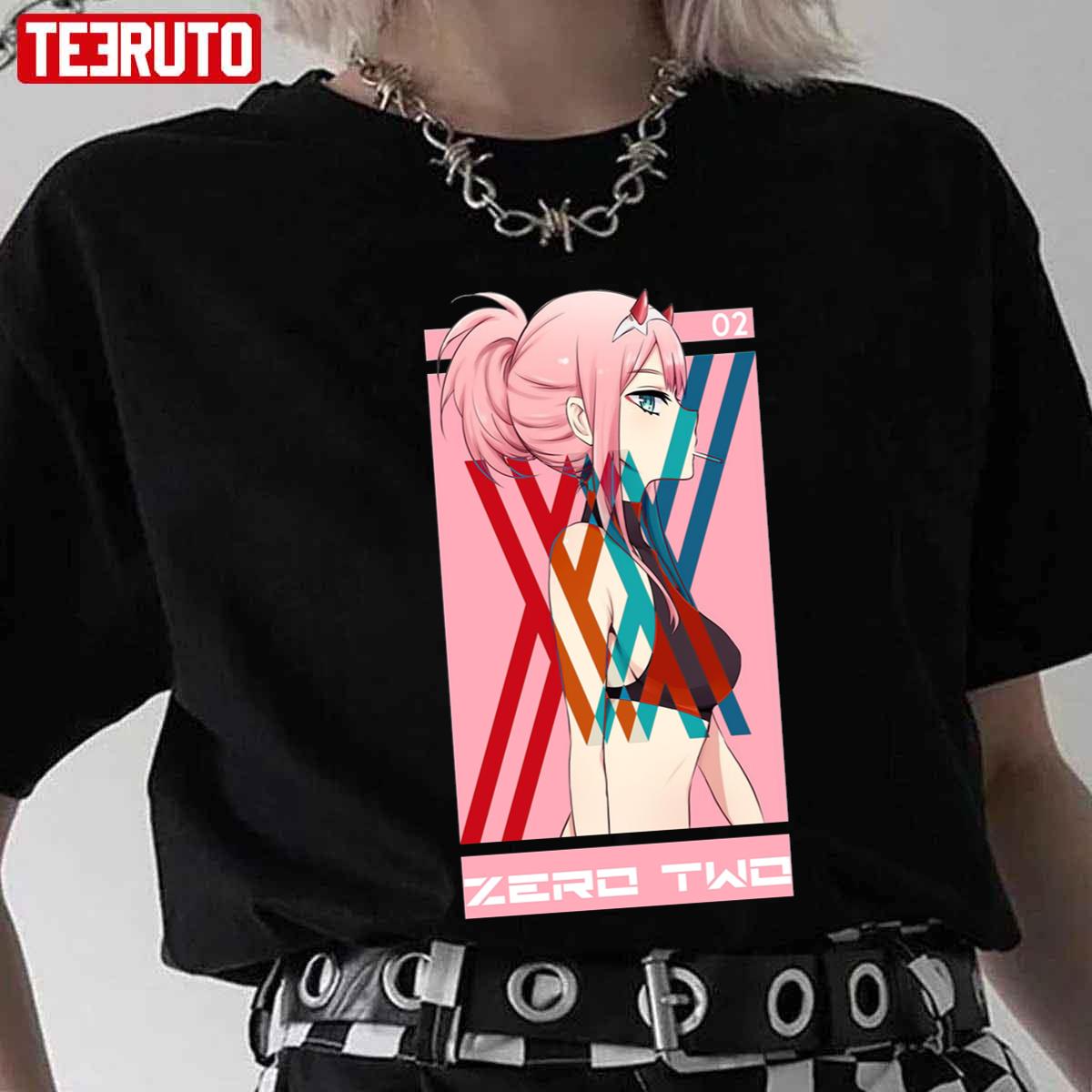 Anime Zero Two Xx Pink Art Darling In The Franxx Unisex T-Shirt - Teeruto