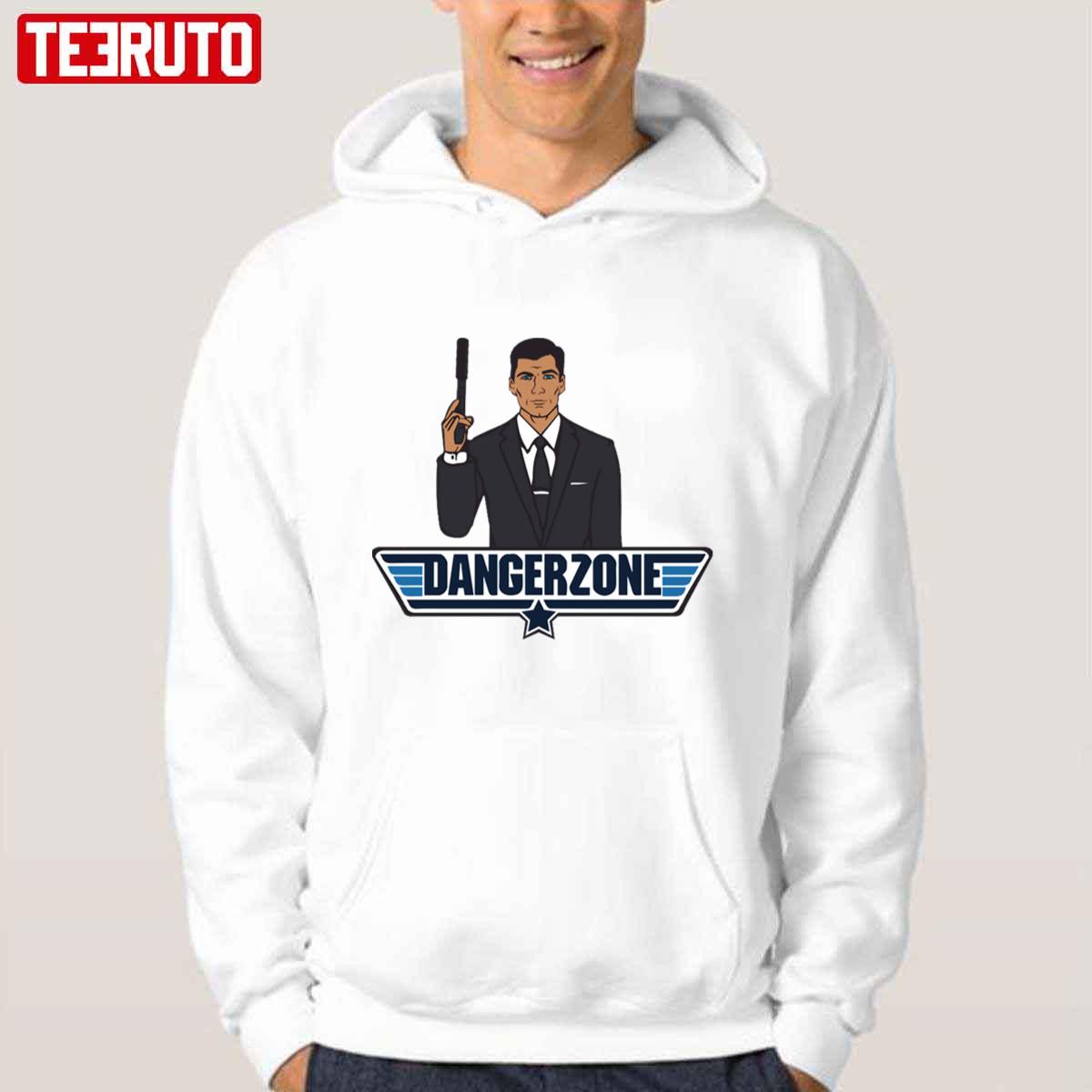 Archer Danger Zone Vice Palm 80s Top Gun Maverick Inspired Unisex Hoodie